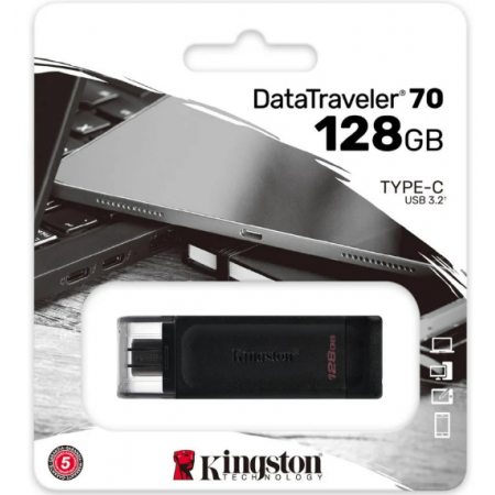 Pen Drive Kingston 128GB DataTraveler 70 USB 3.2 Type C - DT70